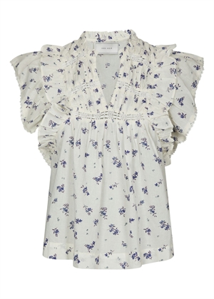 Jayla small blossom top White Blue Neo Noir 